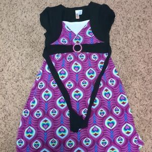 Route 66 Beautiful Violet Peacock Design Dress